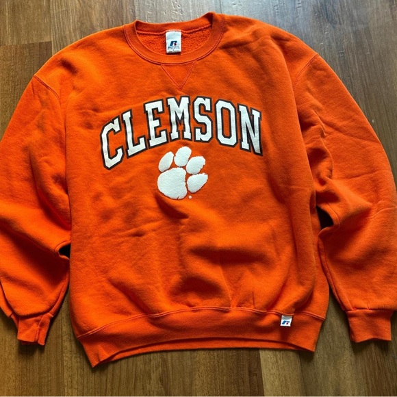 Y2K Russell Athletic Clemson Tigers Crewneck Sweater - Picture 1 of 2